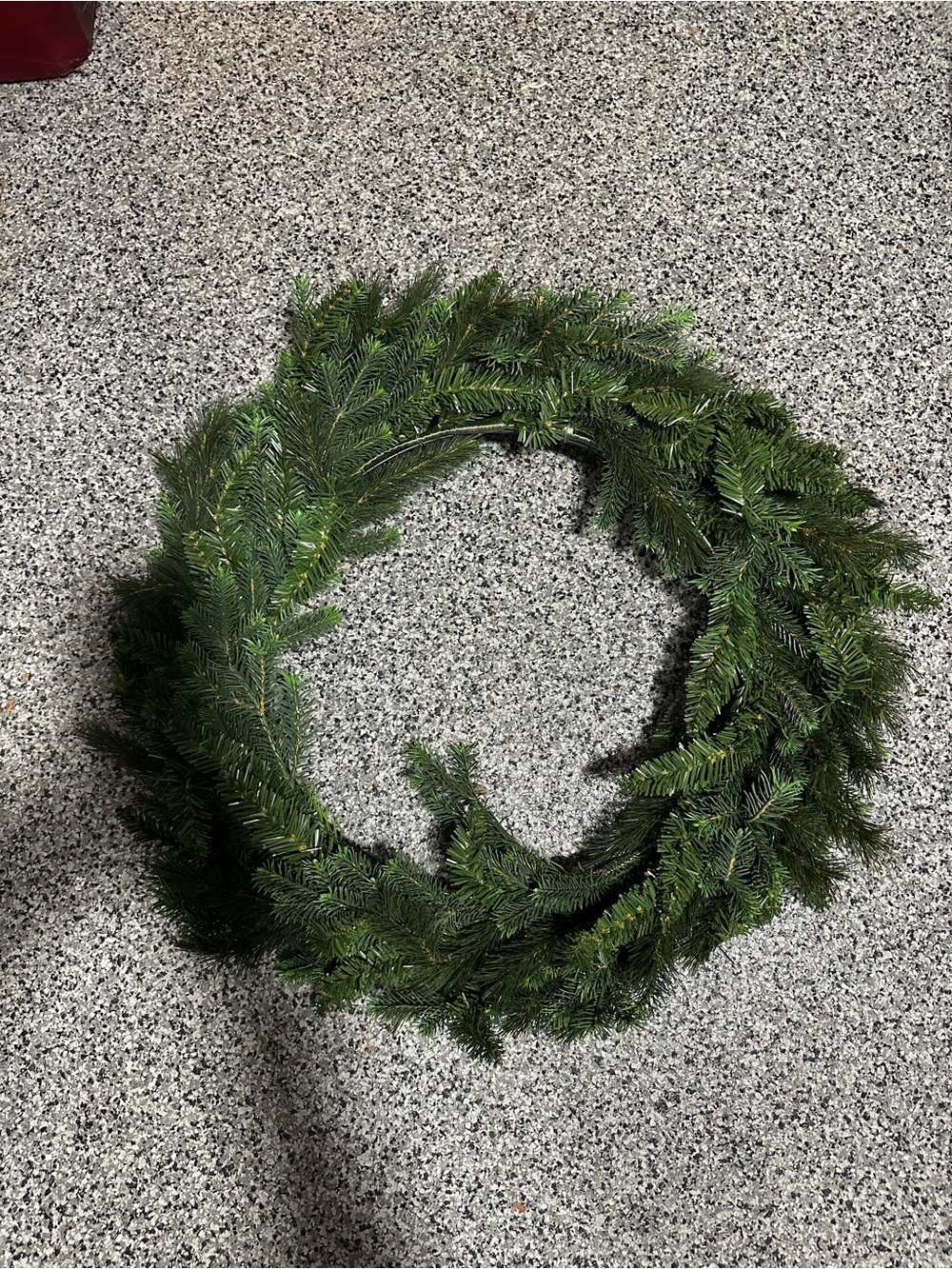 Artificial Christmas Wreath Green Pine Garland Holiday Decor